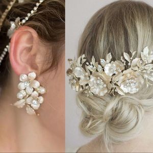 Twigs and Honey Head Piece and Earrings